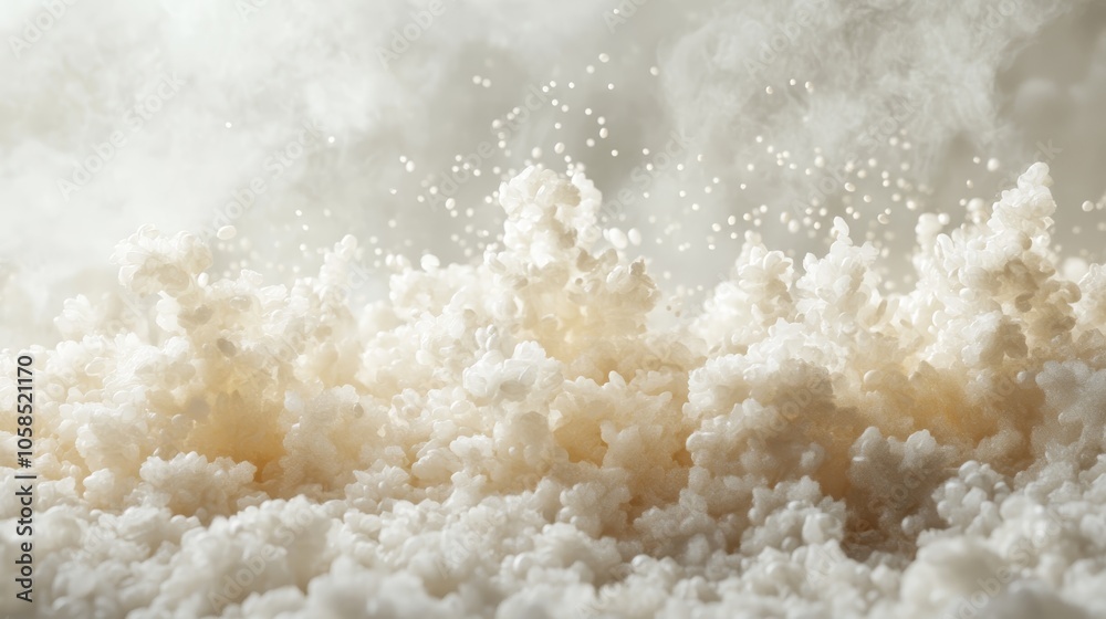 Steaming Rice Grains Abstract Background Steaming Rice Grains Abstract Background