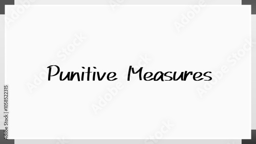 Punitive Measures のホワイトボード風イラスト
