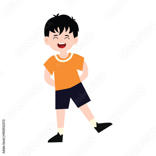 adorable boy uniform school angry, happy, variant exspression and pose. student wearing uniform character collection