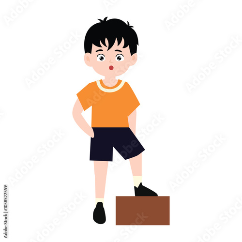 adorable boy uniform school angry, happy, variant exspression and pose. student wearing uniform character collection