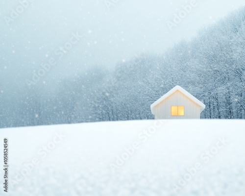 Serene Winter Cabin in Snowstorm - Perfect for Christmas and New Years Getaways