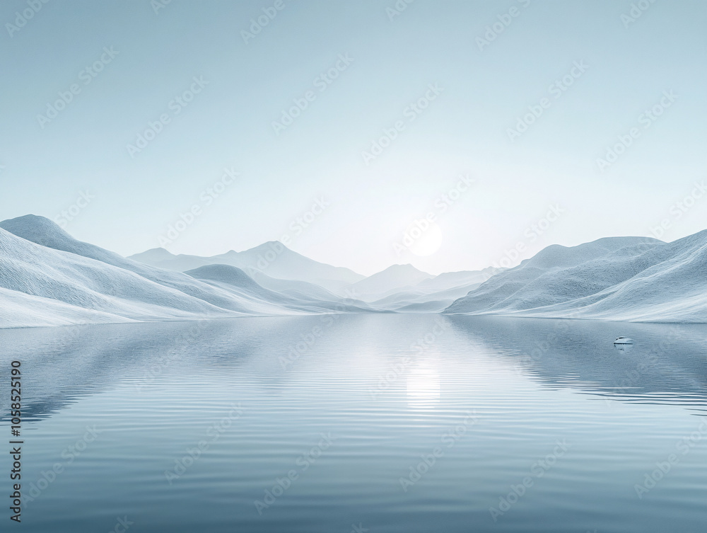 a tranquil desert landscape with a serene lake reflecting the surrounding mountains, creating a sense of calm and solitude. a tranquil desert landscape with a serene lake reflecting the surrounding mountains, creating a sense of calm and solitude.