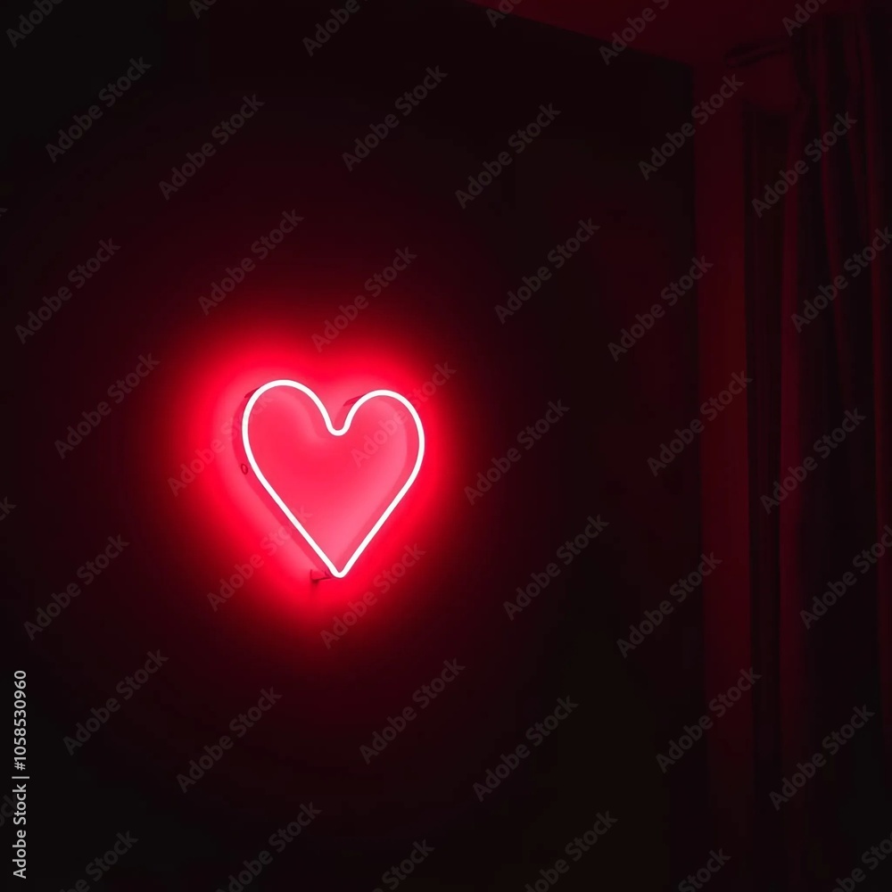 red heart on black background red heart on black background