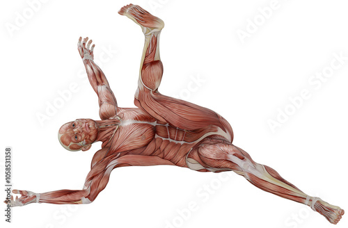 male muscle body exercise person with transparent background