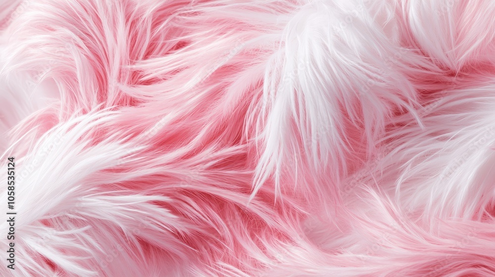 Beautiful pink and white fur texture creates a unique fluffy background. This close-up captures the soft, fluffy nature of the faux fur in lovely shades of pink and white, ideal for various uses. Beautiful pink and white fur texture creates a unique fluffy background. This close-up captures the soft, fluffy nature of the faux fur in lovely shades of pink and white, ideal for various uses.