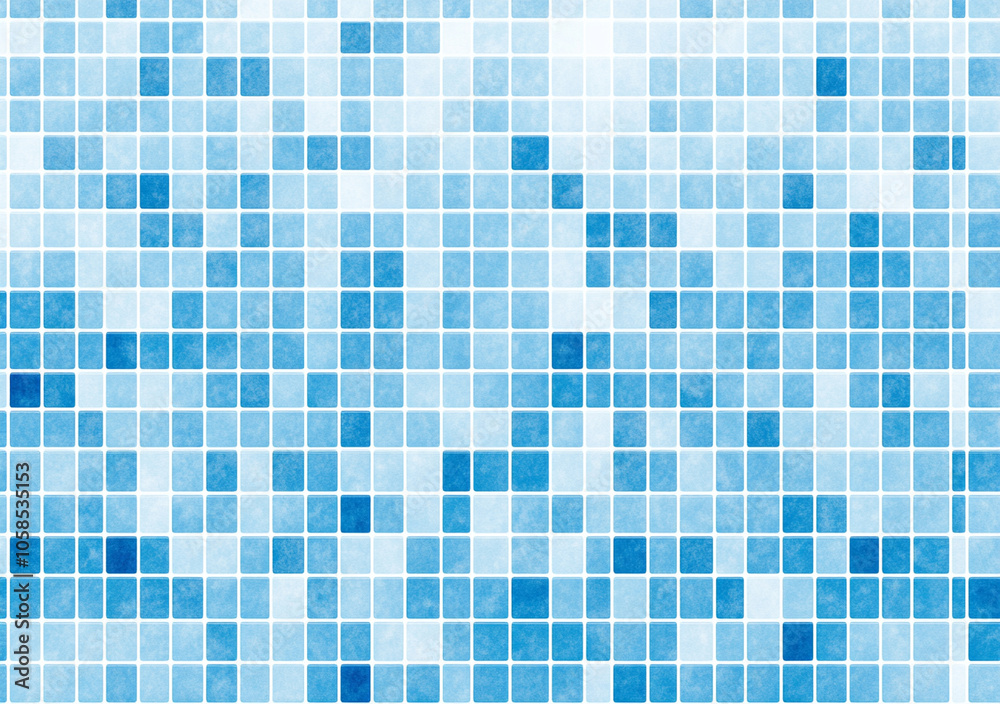 Fototapeta premium Abstract blue and white background with geometric patterns creates serene and calming atmosphere, perfect for various design projects