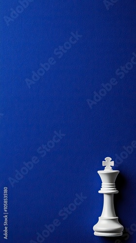Chess Piece on Plain Background, Symbol of Strategy and Tactics