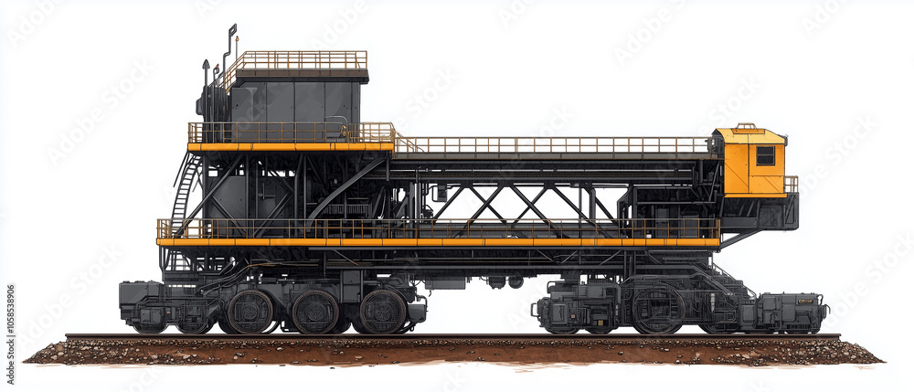 Industrial Railway Transportation Vehicle. Industrial Railway Transportation Vehicle.