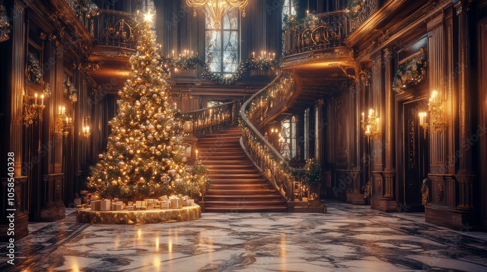 An elegant christmas scene concepts An elegant christmas scene concepts