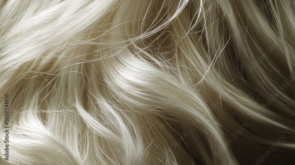 Naklejka premium Close-up of long, furry white hair, capturing the texture and softness, with ample copy space to enhance the visual appeal and focus on the long, furry white hair details.