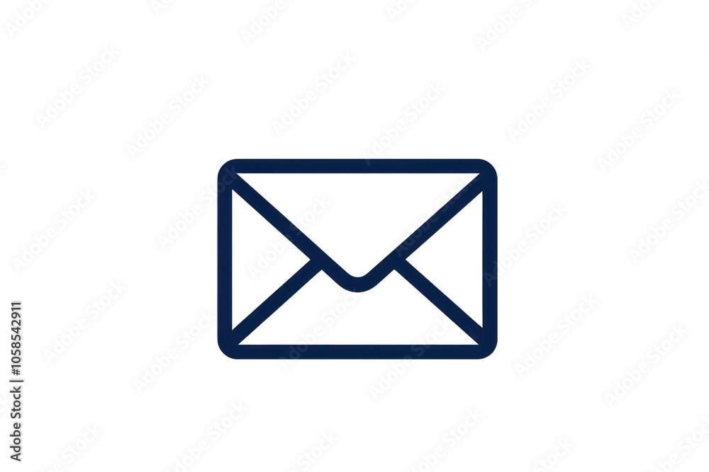 Minimalist icon of a blue envelope, representing email communication. Ideal for digital, office, and correspondence themes. Minimalist icon of a blue envelope, representing email communication. Ideal for digital, office, and correspondence themes.