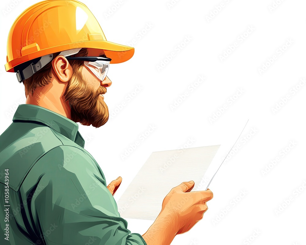 An intricate drawing of a worker inspecting a freshly printed poster, with vibrant colors and fine details in the print, ultraclear 8K An intricate drawing of a worker inspecting a freshly printed poster, with vibrant colors and fine details in the print, ultraclear 8K