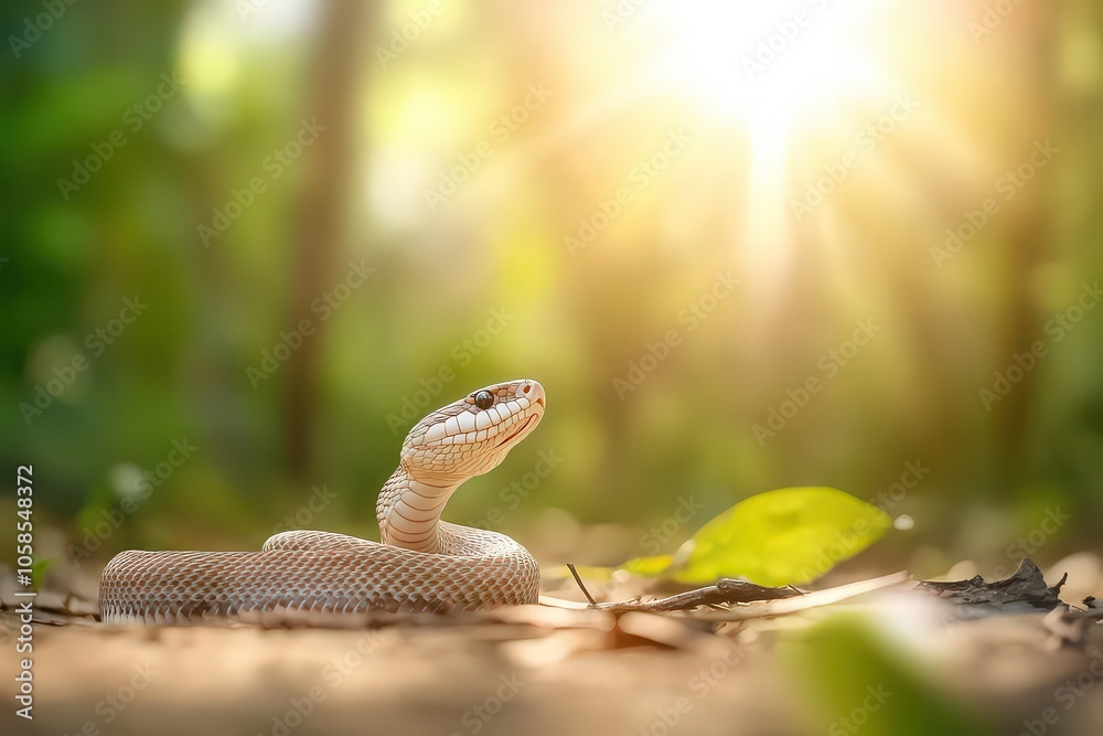Snake Shedding Its Skin in Natural Setting Snake Shedding Its Skin in Natural Setting