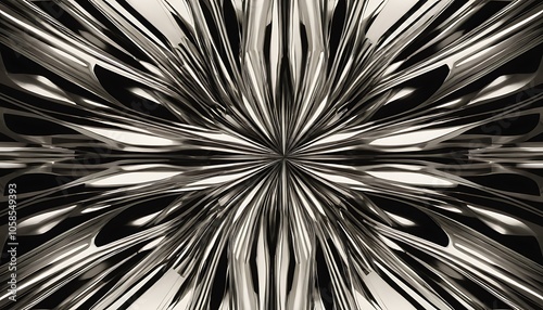 Wallpaper Mural a central point in a black and white color palette creating a minimal and balanced composition	 Torontodigital.ca