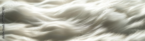 Delicate white fur texture creates soft, inviting atmosphere, perfect for cozy settings and elegant designs