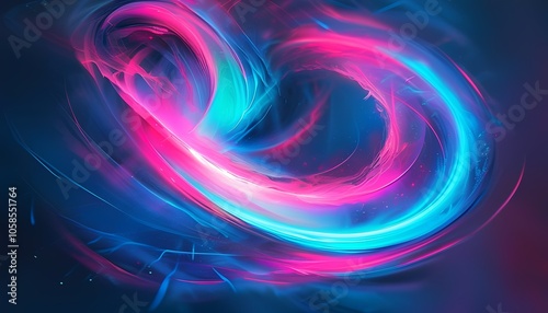 Swirling Abstract Energy with Neon Gradient | Background