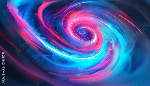 Swirling Abstract Energy with Neon Gradient | Background