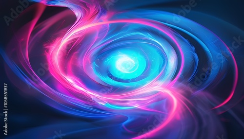 Swirling Abstract Energy with Neon Gradient | Background