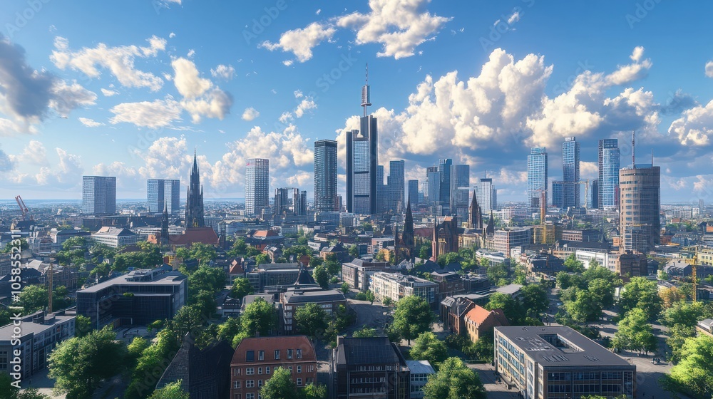 Fototapeta premium Skyline Stadt Essen