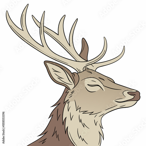 deer head vector