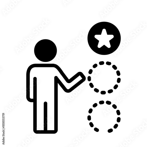 Vector solid black icon for Priority