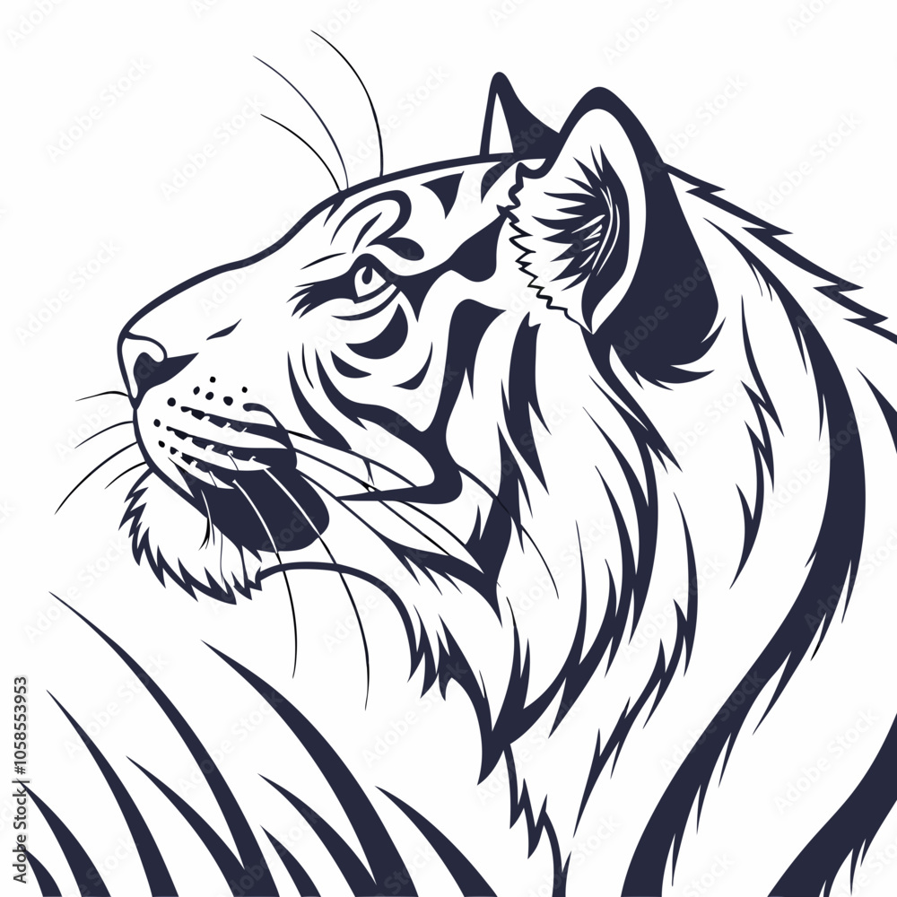 head of a tiger head of a tiger