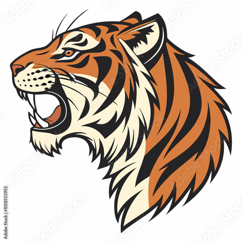 tiger head vector illustration