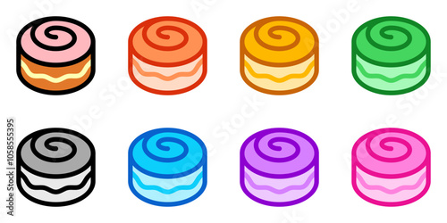 Editable swiss cinnamon roll vector icon. Bakery, cooking, food. Part of a big icon set family. Perfect for web and app interfaces, presentations, infographics, etc