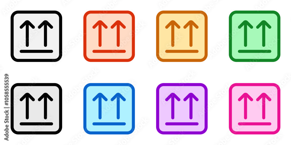 Editable this side up sign vector icon. Shipping, delivery, e-commerce, transport, logistics. Part of a big icon set family. Perfect for web and app interfaces, presentations, infographics, etc Editable this side up sign vector icon. Shipping, delivery, e-commerce, transport, logistics. Part of a big icon set family. Perfect for web and app interfaces, presentations, infographics, etc