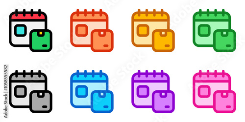 Editable package delivery schedule vector icon. Shipping, delivery, e-commerce, logistics. Part of a big icon set family. Perfect for web and app interfaces, presentations, infographics, etc