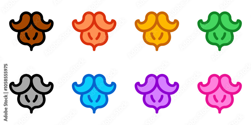 Editable beard and mustache vector icon. Barbershop, lifestyle, grooming. Part of a big icon set family. Perfect for web and app interfaces, presentations, infographics, etc Editable beard and mustache vector icon. Barbershop, lifestyle, grooming. Part of a big icon set family. Perfect for web and app interfaces, presentations, infographics, etc