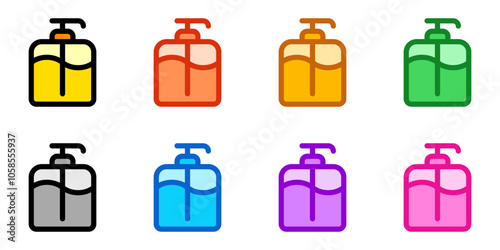 Editable shampoo pump bottle vector icon. Barbershop, lifestyle, grooming. Part of a big icon set family. Perfect for web and app interfaces, presentations, infographics, etc