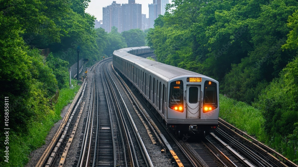 Naklejka premium Discuss the benefits of commuter trains for daily travel.