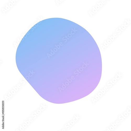 blue paper bubble isolated