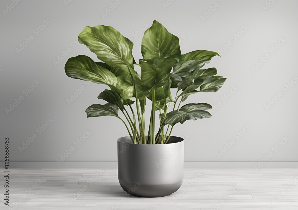 Fototapeta premium Modern indoor plant isolate on transparency background.