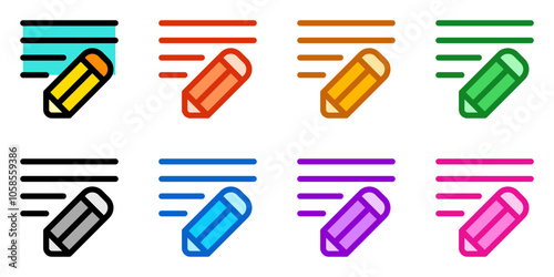 Editable pencil, writing vector icon. Email, text, app. Part of a big icon set family. Perfect for web and app interfaces, presentations, infographics, etc