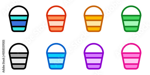 Editable water bucket vector icon. Part of a big icon set family. Perfect for web and app interfaces, presentations, infographics, etc