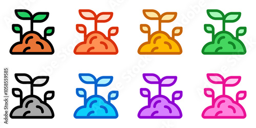 Editable seedling, plant, growing seed vector icon. Gardening, landscaping, horticulture. Part of a big icon set family. Perfect for web and app interfaces, presentations, infographics, etc