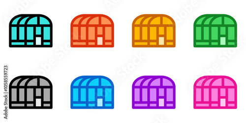 Editable glass house, greenhouse vector icon. Gardening, building, horticulture. Part of a big icon set family. Perfect for web and app interfaces, presentations, infographics, etc