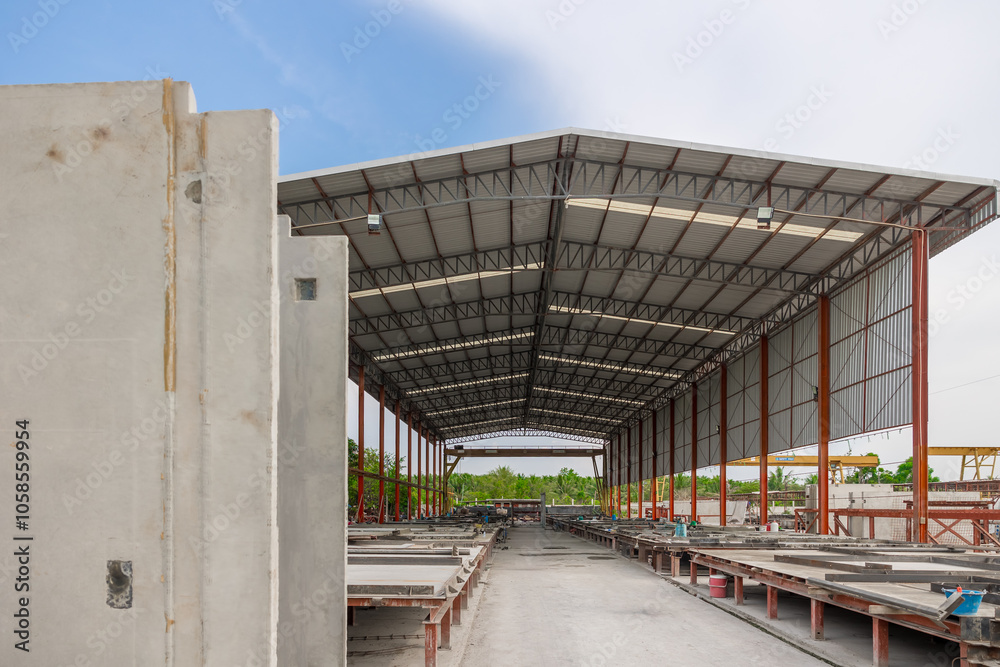 Reinforced concrete precast structures Industry Manufacturing Factory plant. Reinforced concrete precast structures Industry Manufacturing Factory plant.