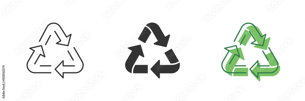 Recycling Arrows Line and Silhouette Icon Set. Eco-Friendly Recycle Arrows Sign. Green Organic Waste Icon. Ecology Nature Reuse Organic Recycle Symbol. Editable Stroke. Isolated Vector Illustration Recycling Arrows Line and Silhouette Icon Set. Eco-Friendly Recycle Arrows Sign. Green Organic Waste Icon. Ecology Nature Reuse Organic Recycle Symbol. Editable Stroke. Isolated Vector Illustration
