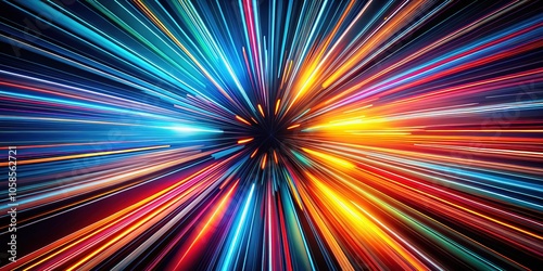 Dynamic Motion Graphics Speed Lines Explosion White Background