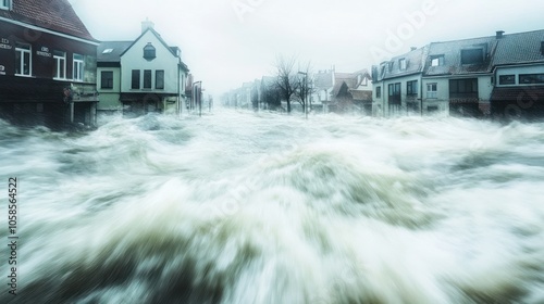 Flood in a European Town