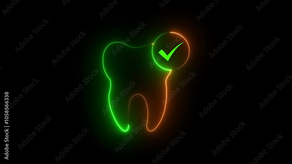Abstract neon design featuring a curved line and a number. Abstract neon design featuring a curved line and a number.