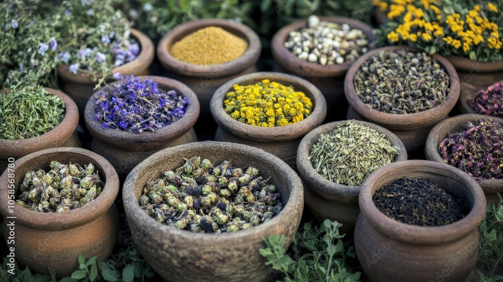 Fototapeta premium potential for herbal remedies in global health initiatives