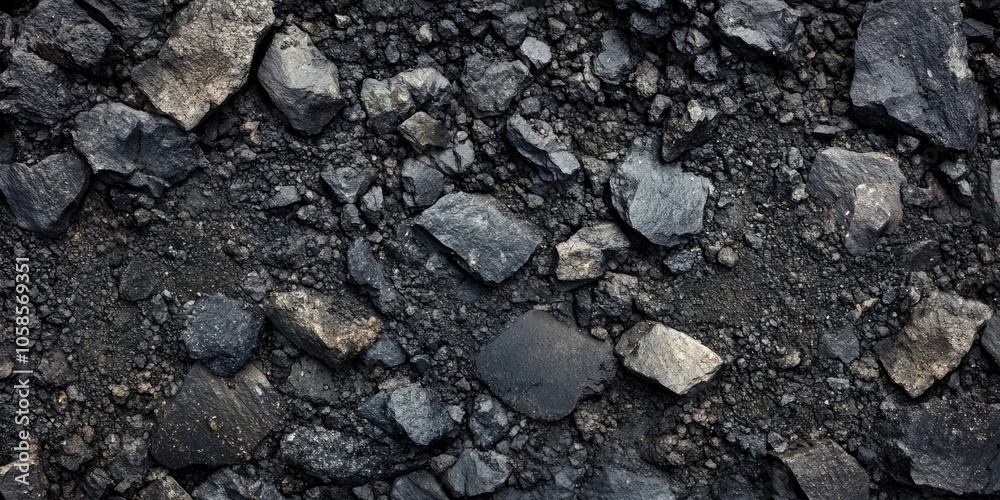 A textured panorama showcasing the dark tones of black, grey, and asphalt concrete as well as dirt pavement creates a visually rich background scene. A textured panorama showcasing the dark tones of black, grey, and asphalt concrete as well as dirt pavement creates a visually rich background scene.