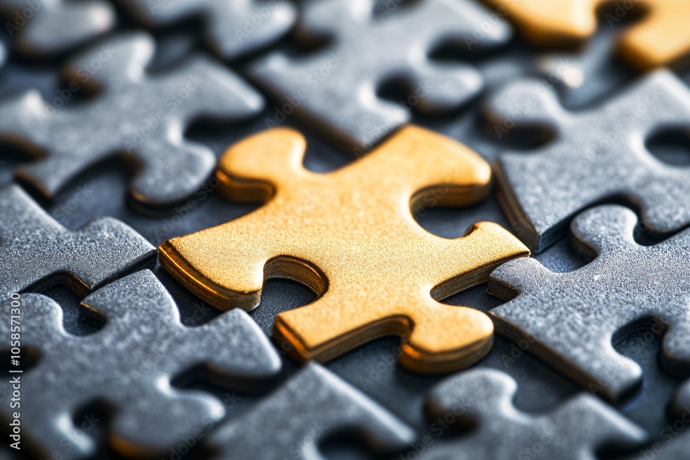 Golden Puzzle Piece - Completing the Picture Golden Puzzle Piece - Completing the Picture
