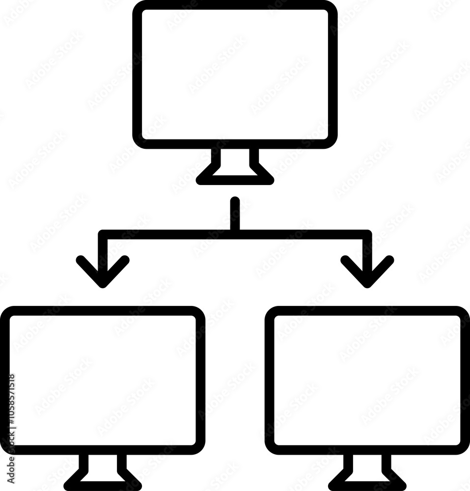 Remote Work icon. Home office. Telecommuting, Working from home, Online job image.