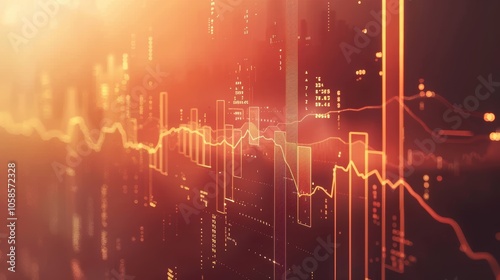 Modern Financial Abstract Background with Graphs