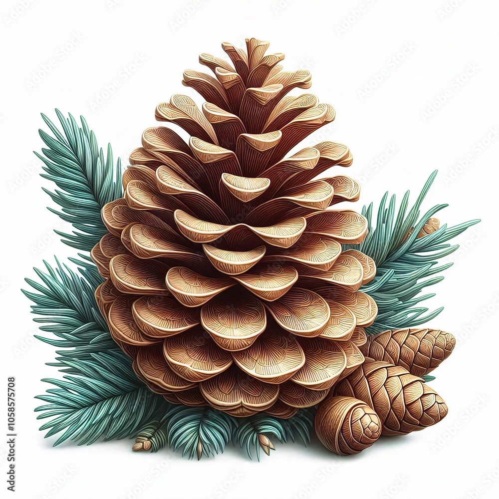 pine cones isolated on white pine cones isolated on white